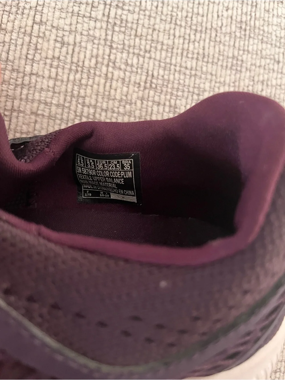Skechers Women's Knit Sneakers in Plum with White Soles